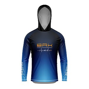 Camisa de Pesca com Capuz Brk High Performance Gone Fishing com UV50+