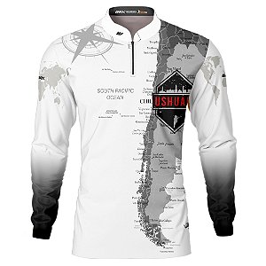 Camisa BRK Expedição Ushuaia Argentina Branca UV50+