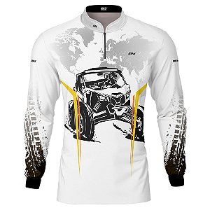 Camisa Off Road Brk Branca UTV com UV50+