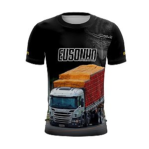 Camiseta de Caminhão Brk Eu Sonho Deus Realiza Só Para Loucos com Uv50