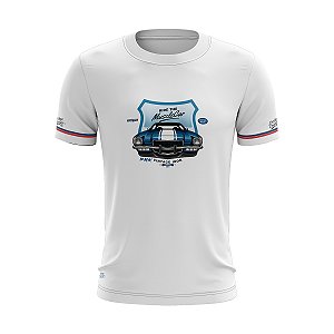 Camiseta Muscle Car Dodge Antigo Branca com UV 50+