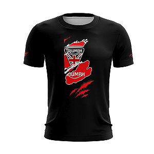 Camiseta Motociclista Brk England Black Scrateched com UV50+