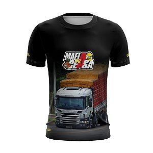 Camiseta de Caminhão Brk Máfia do Ceasa Só Para Loucos com Uv50