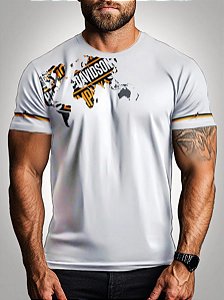 Camiseta Casual Brk Motociclismo Harley Davidson World Branca com UV50+