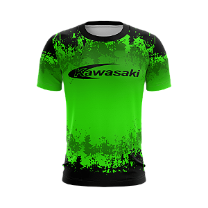 Camiseta Casual Brk Motociclismo Kawasaki 05 com UV 50+