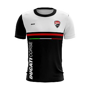 Camiseta Casual Brk Motociclismo Ducati Corse com UV 50+