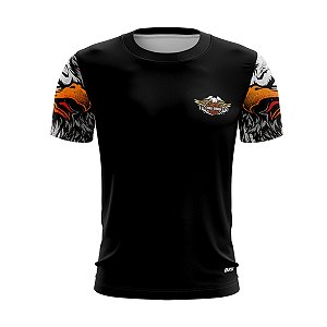 Camiseta de Motociclismo Brk Eagle Preta com Uv50