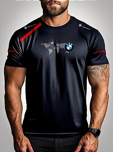 Camiseta Motociclista Brk Motorrad GS 03 Casual Cinza Red com UV50+