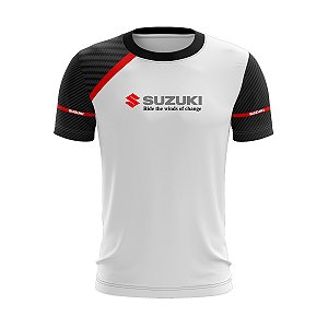 Camiseta Suzuki Casual 02 Brk Motociclismo Tecido Dry com UV 50+