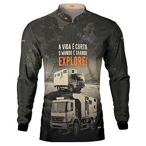 Camisa de Caminhão Brk Motorhome com Proteção UV50+