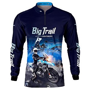 Camisa Motociclista BRK R 1250 GS Premium Azul com UV50+