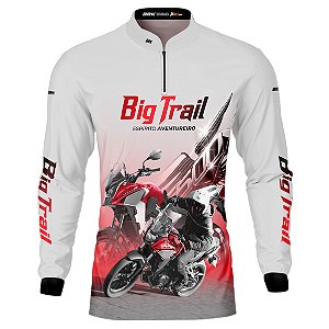 Camisa Motociclista BRK CB 500X Branca com UV50+