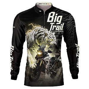 Camisa Motociclista BRK Tiger 1200 Rally Pro Preta com Proteção UV50+
