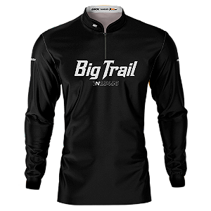 Camisa Motociclismo BRK Big Trail Full Black com UV50+