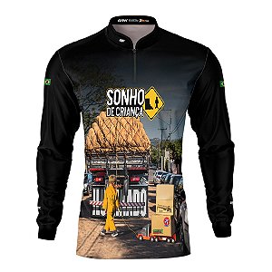 Camisa de Caminhão BRK para Caminhoneiro Carreta Sonho de Criança com Proteção Solar UV50+