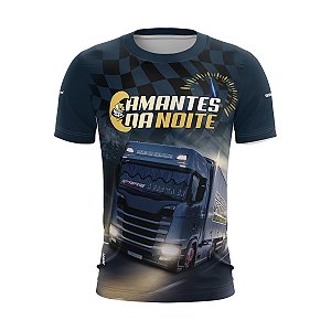 Camiseta de Caminhão BRK para Caminhoneiro Carreta Amantes da Noite com Proteção Solar UV50+