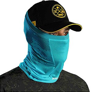 Bandana Black Mask Brk Azul Claro Rajado com Proteção UV50+