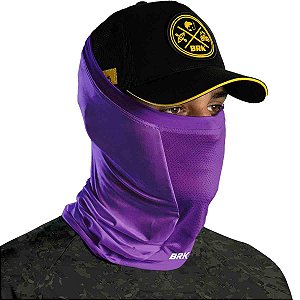 Bandana Black Mask Brk Roxo Mosaico Proteção UV50+