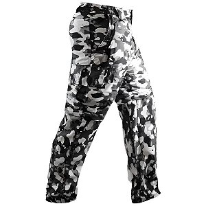 Calça Tática  Country BRK Camo Preto&amp; Branco UV35 + (Vira Bermuda)