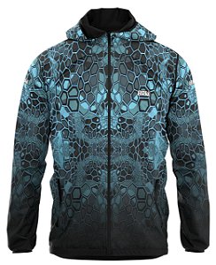 Jaqueta Corta Vento BRK Repelente à Água - Criptek Azul com UV50+