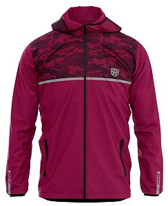 Jaqueta Corta Vento BRK Repelente à Água - Camuflado Vermelho com UV50+