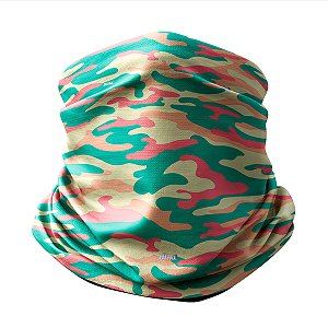 Bandana Balaclava Tubeneck Brk Camuflada Colorida com Proteção Solar UV50+