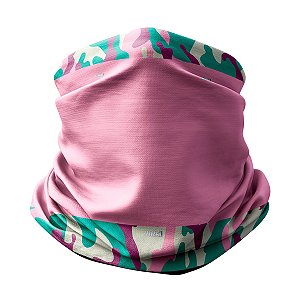 Bandana Balaclava Tubeneck Brk Camuflada Rosa Colorida com Proteção Solar UV50+