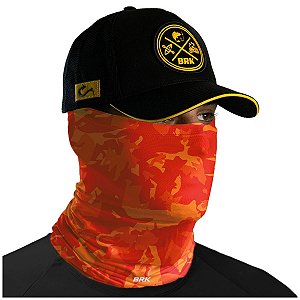 Bandana Tubeneck Brk Laranja Camuflado com Proteção UV50+
