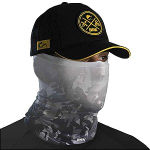 Bandana Tubeneck Brk Branco e Cinza Camuflado com UV50+