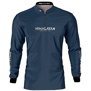 Camisa Brk Motociclismo Azul Himalayan com Proteção Solar UV50+