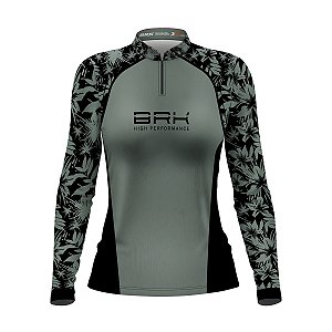 Camisa de Pesca Feminina Brk Básica Camuflado com Proteção UV50+