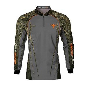Camisa Agro Brk Camu Real Tree e Cinza Touro com Proteção Solar UV50+