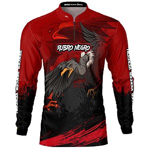 Camisa de Pesca Brk Mascote Urubu Rubro Negro Vermelha com Proteção Uv50+