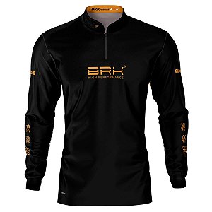 Camisa de Pesca Preta Brk Pesca Mundial com UV50+