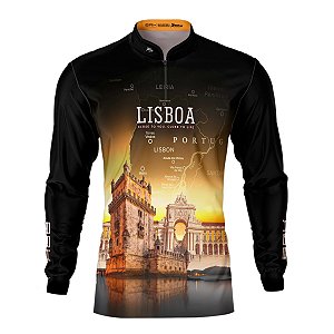 Camisa Motociclismo Brk Expedição Lisboa com Proteção UV50+