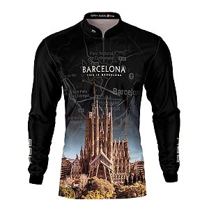 Camisa Motociclismo Brk Expedição Barcelona com Proteção UV50+
