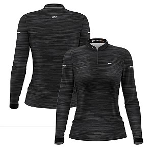 Camisa Feminina Agro Brk Mescla Cinza Escuro com Proteção Solar UV50+