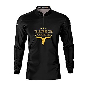 Camisa Agro Brk Yellowstone Símbolo Amarelo com Proteção Solar UV50+