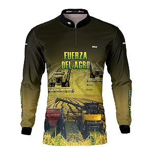 Camisa Agro Brk Plantação Arroz Fuerza Del Agro com Proteção Solar UV50+