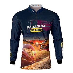 Camisa Agro Brk Plantação Soja Paraguay Es Agro com Proteção Solar UV50+
