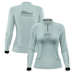 Camisa de Pesca Feminina Brk Offshore Dourado com Proteção Solar UV50+