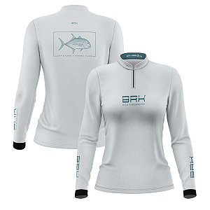 Camisa de Pesca Feminina Brk Offshore Fishing Club Xareu com Proteção Solar UV50+