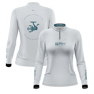 Camisa de Pesca Feminina Brk Offshore Fishing Club Carretilha com Proteção Solar UV50+
