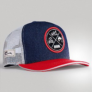 Boné de Pesca Brk Churrasco e Peixe Jeans