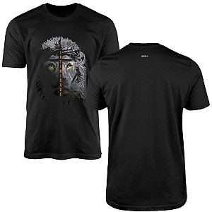 Camiseta Religiosa Brk Leão Intimidade com Algodão Premium