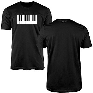Camiseta Brk Teclas Piano com Algodão Premium