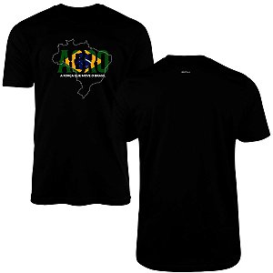Camiseta Agro Brk A Força do Agro Move o Brasil com Algodão Premium