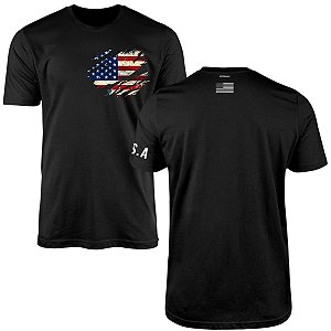 Camiseta Agro Brk Patriota com Bandeira dos EUA com Algodão Premium