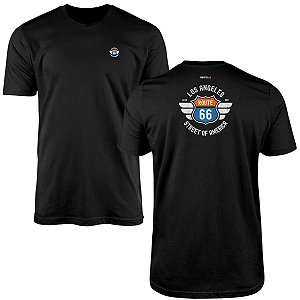 Camiseta Motociclismo Brk Expedição Route 66 Los Angeles Street of America com Algodão Premium