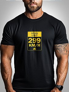 Camiseta Motociclismo Brk Speed Limit 299KM/H com Algodão Premium